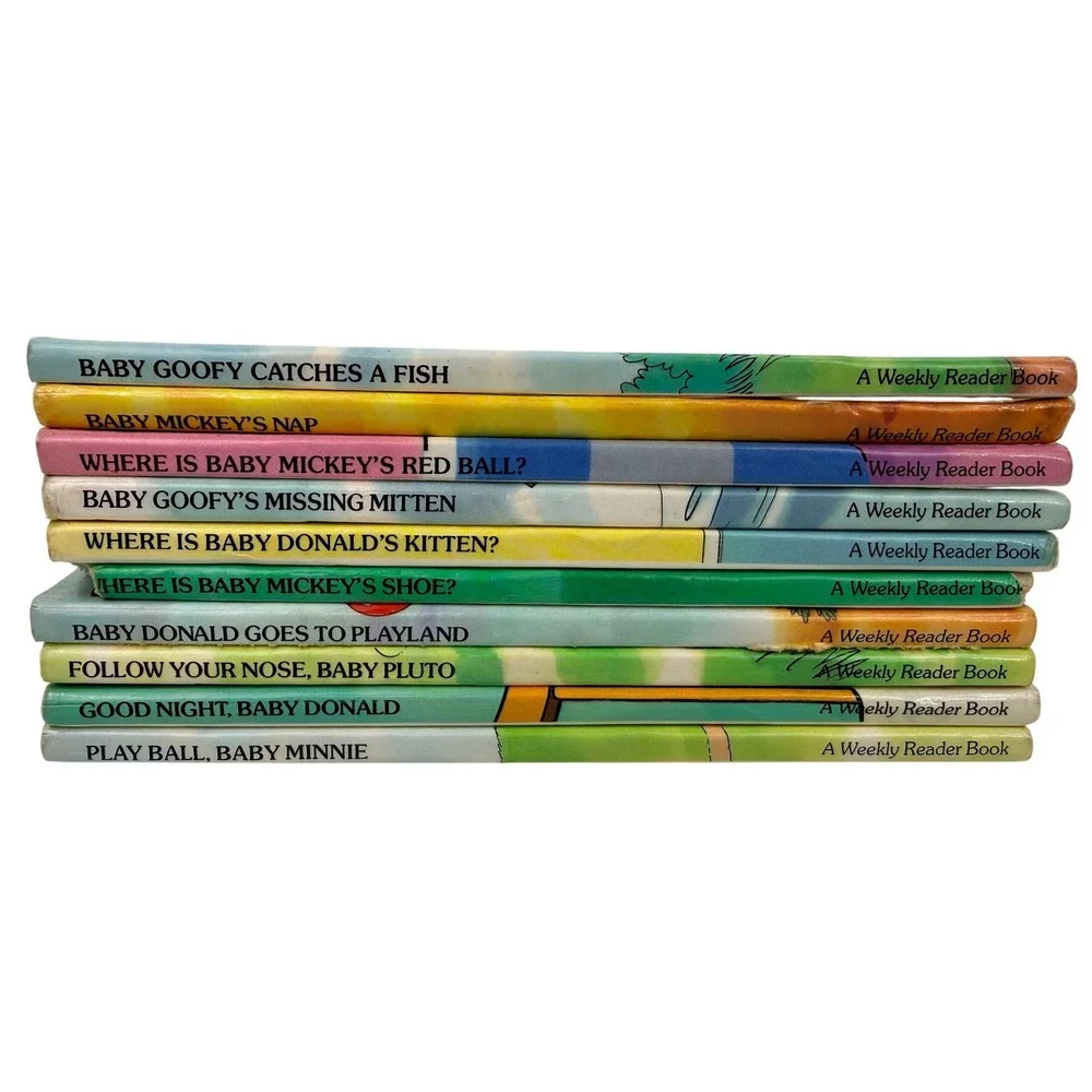 Vintage Disney Babies Weekly Reader Board Books Lot of 10 Mickey Minnie Donald